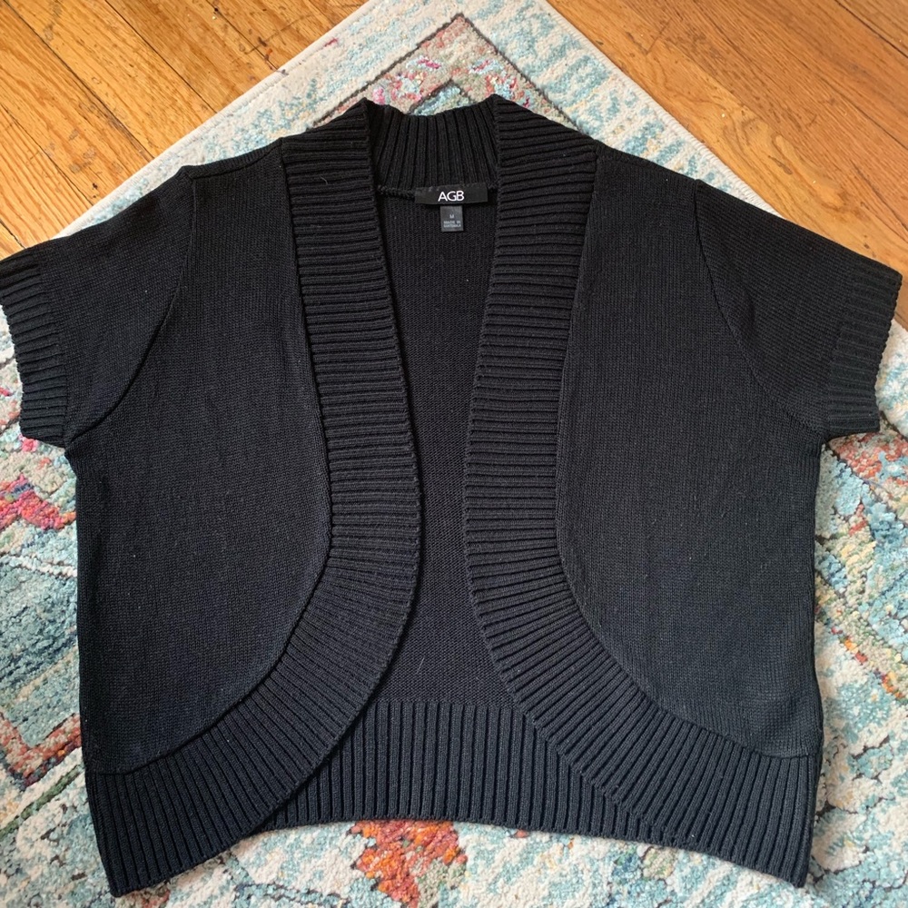Black Open Cardigan